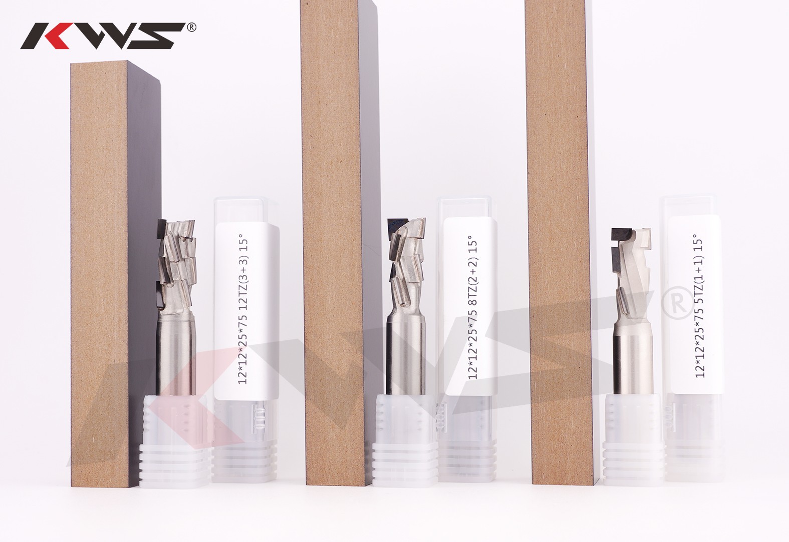 KWS 12x12x25x75 5TZ（1 1）15° Diamond Shank Router Cutter for Nesting