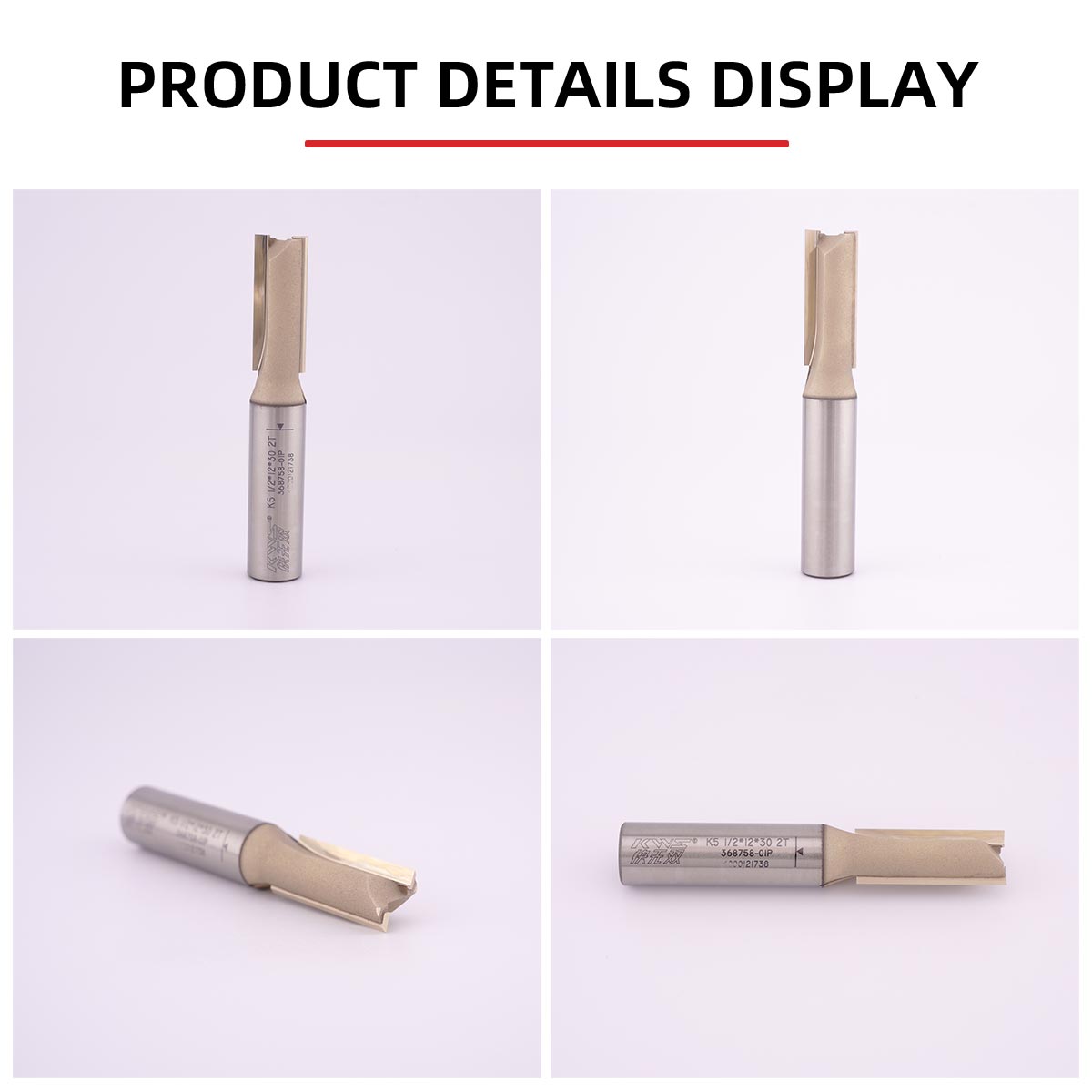 KWS K5 1/2x12x30 2T Straight Bit with Coated