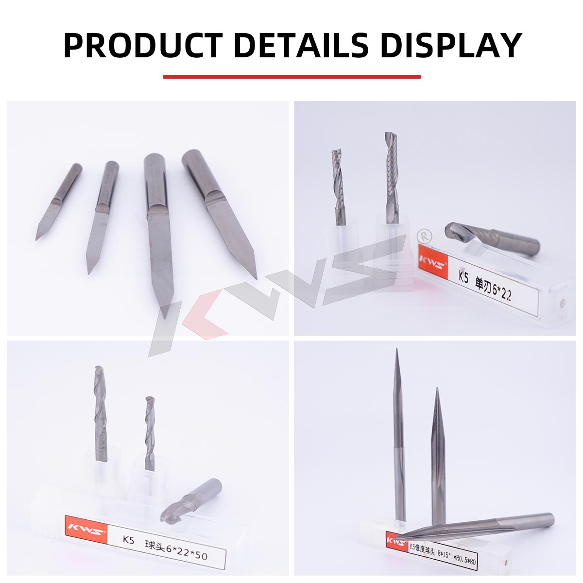 KWS Tungsten Steel Engraving CNC Wood Carving Router Bit