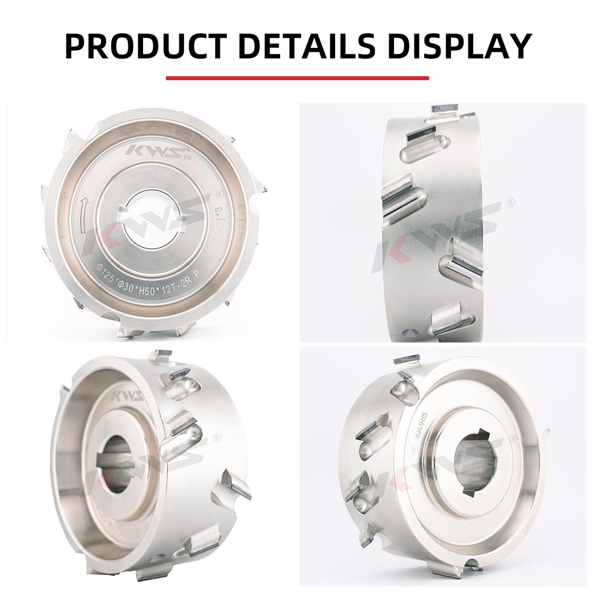 KWS K6 125x30xH50x12T 2R P【(1 3)x3】 PCD Pre-milling Cutter for Edge Banding Machine