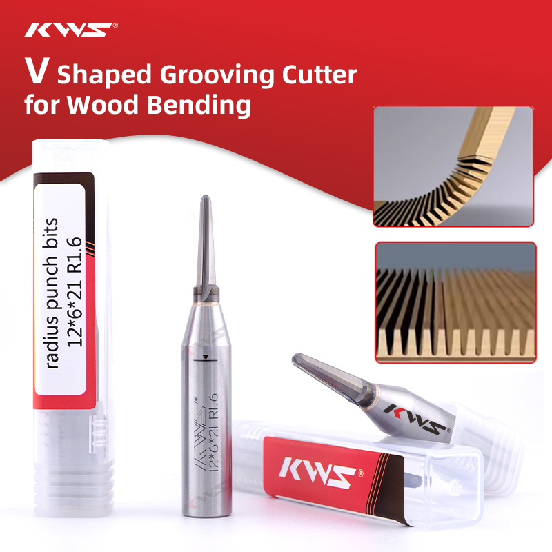 KWS V-Shaped Round Bottom Router Bit for Curved Wood Grille Grooving KWS V-Shaped Round Bottom Router Bit for Curved Wood Grille Grooving