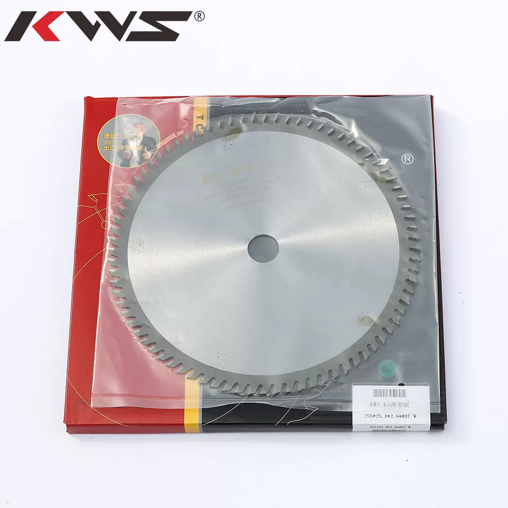 KWS TCT Thin-kerf Cutting Saw Blade for Cutting Solid Wood/Valuable Timber/Panels/Acrylic/Plastic/Organic