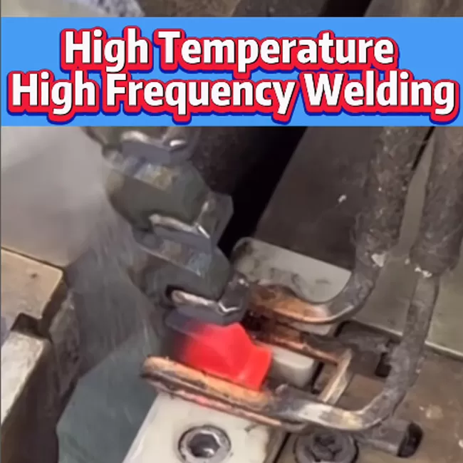 How are the teeth welded on the saw blade