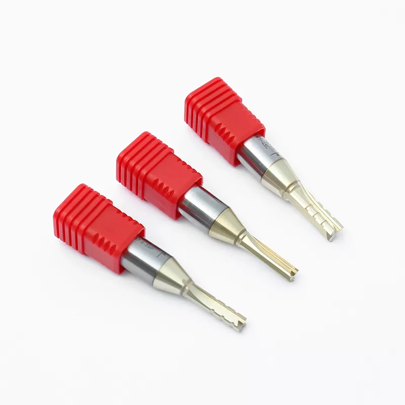 KWS Chip Removal Slots TCT Straight bit cnc router bits for wood with TiN coating