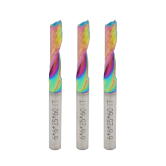 6x6x25x60 seven-color profiling milling cutter for aluminum honeycomb panels