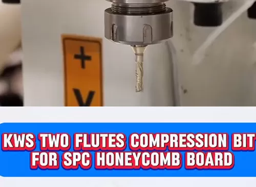 KWS two flutes compression bit for SPC honeycomb board