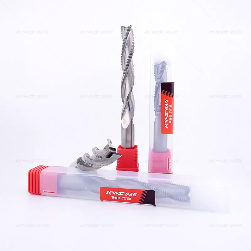KWS 10*10*50*100 3T Solid Carbide Rough Spiral Milling Cutter for Door Lock Holes