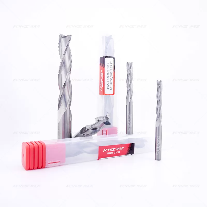 KWS 10*10*50*100 3T Solid Carbide Rough Spiral Milling Cutter for Door Lock Holes