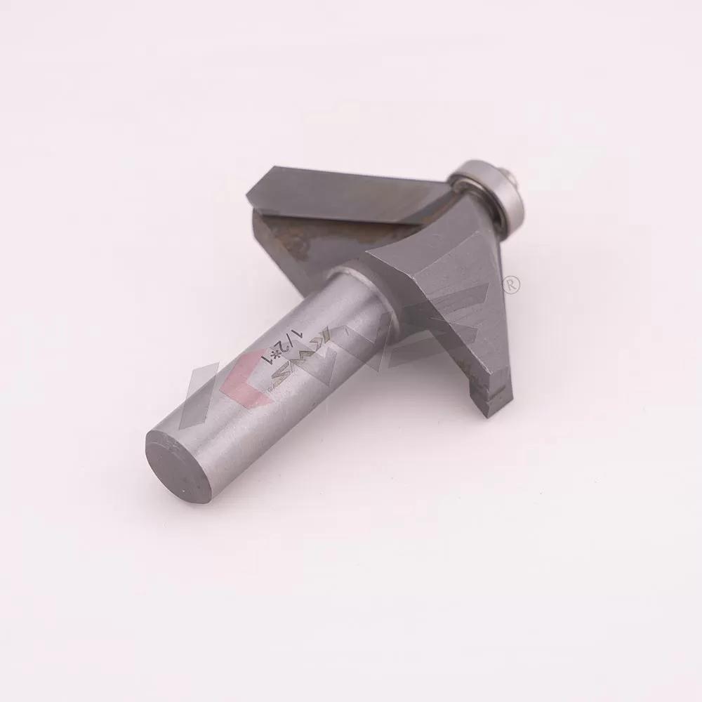 KWS Carbide Tipped 45° 1/2x1 Chamfer Router Bit for Edge Forming