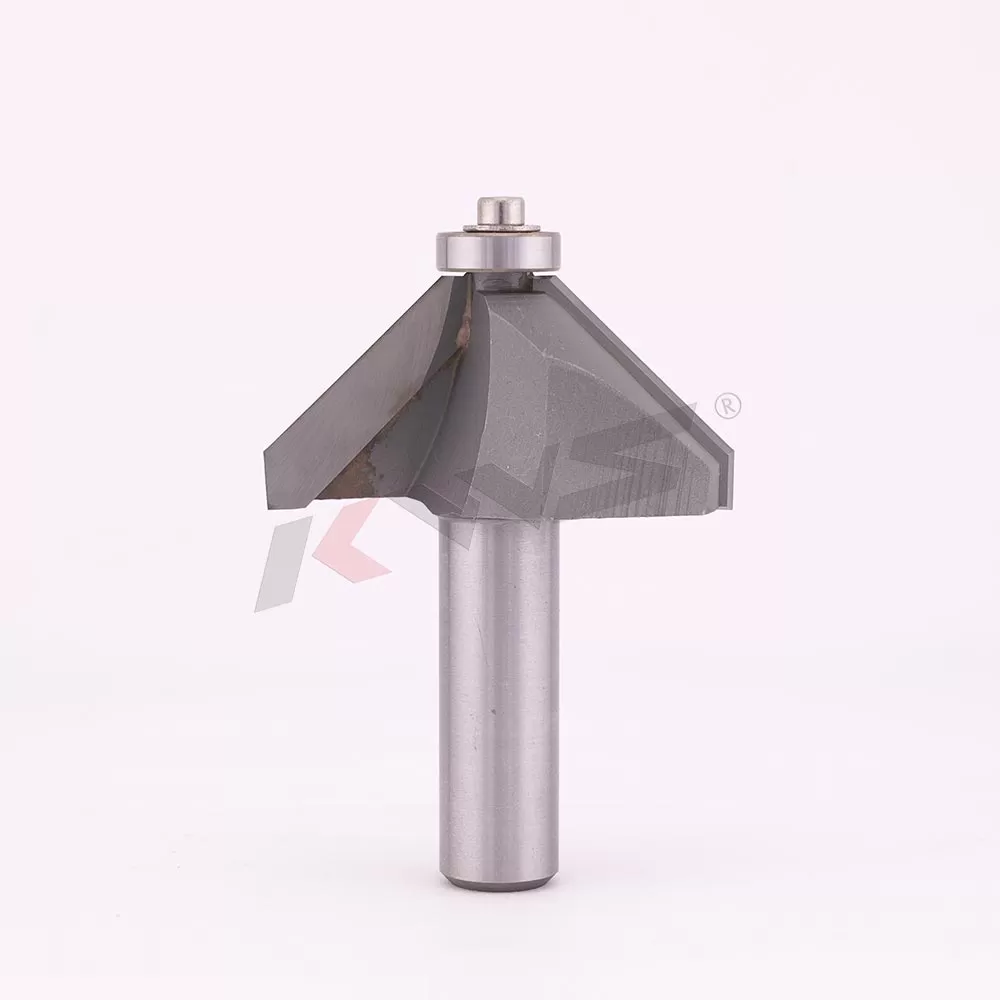 KWS Carbide Tipped 45° 1/2x1 Chamfer Router Bit for Edge Forming